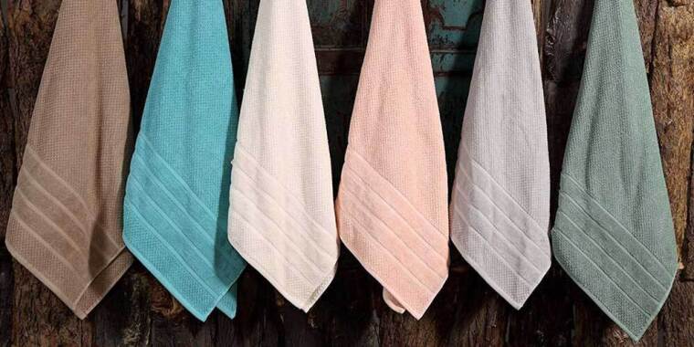6-Piece Bibb Home Cotton Towel Set