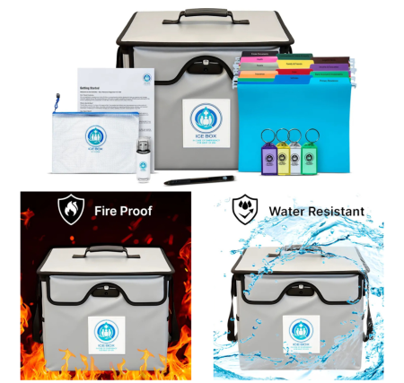 ICE Box: Fireproof. Water-resistant.