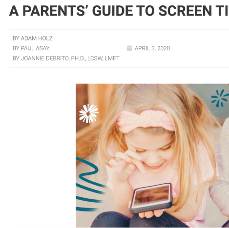 A Parents' Guide to Screen Time During Coronavirus